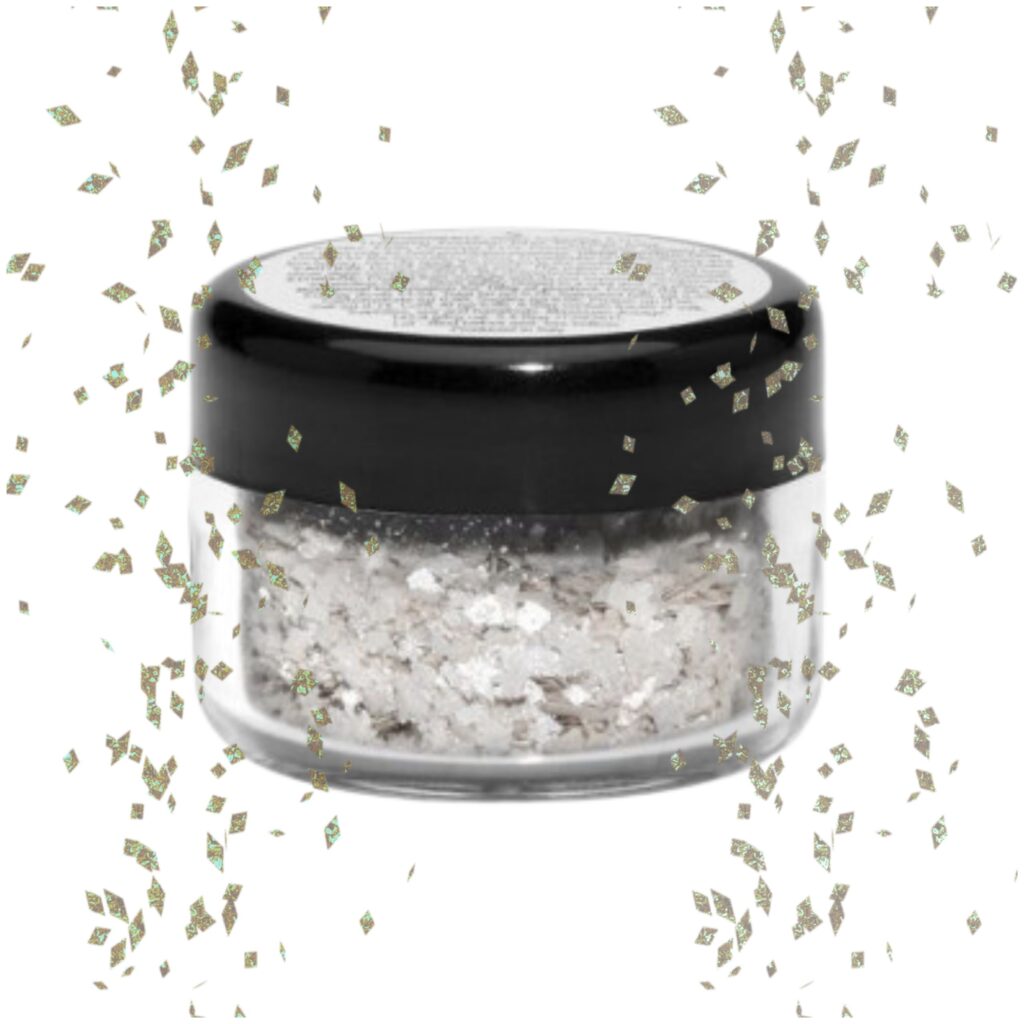 Brokat jadalny w kolorze srebrnym Saracino