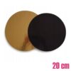 Cienki czarno-złoty podkład pod tort 20 cm