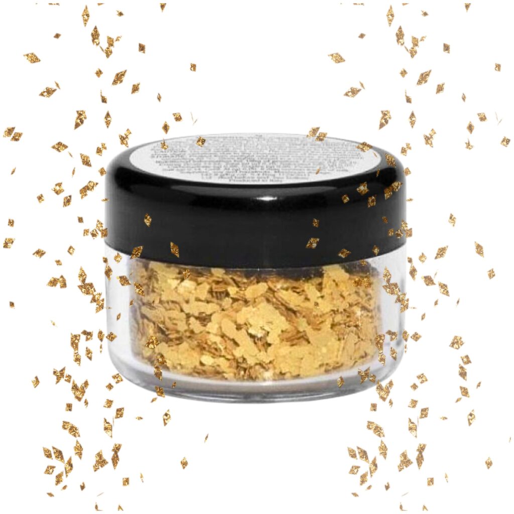 Brokat jadalny w kolorze złotym Saracino