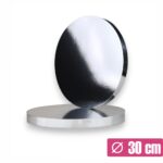 Srebrny podkład pod tort 30 cm z oklejonym bokiem