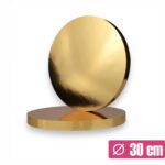 Złoty podkład pod tort 30 cm z oklejonym bokiem