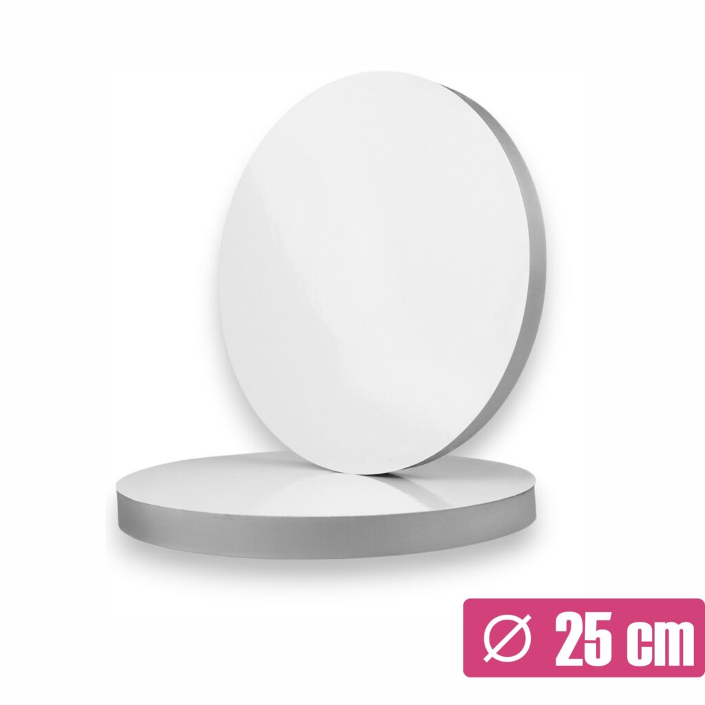Biały podkład pod tort 25 cm