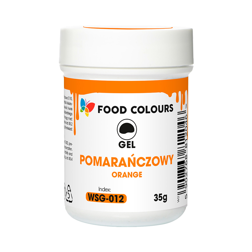 Pomarańczowy barwnik w żelu