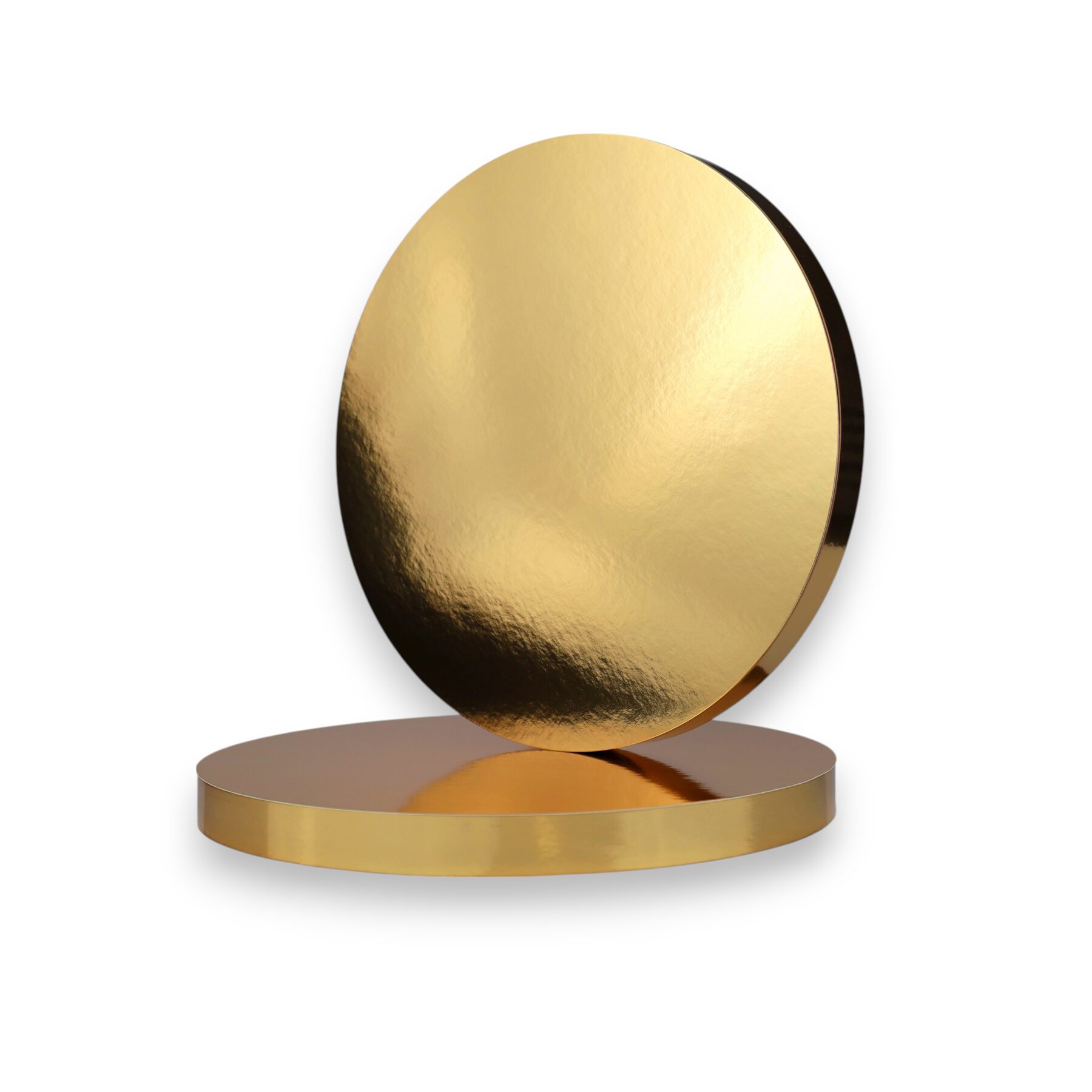 Złoty podkład pod tort z oklejonym bokiem