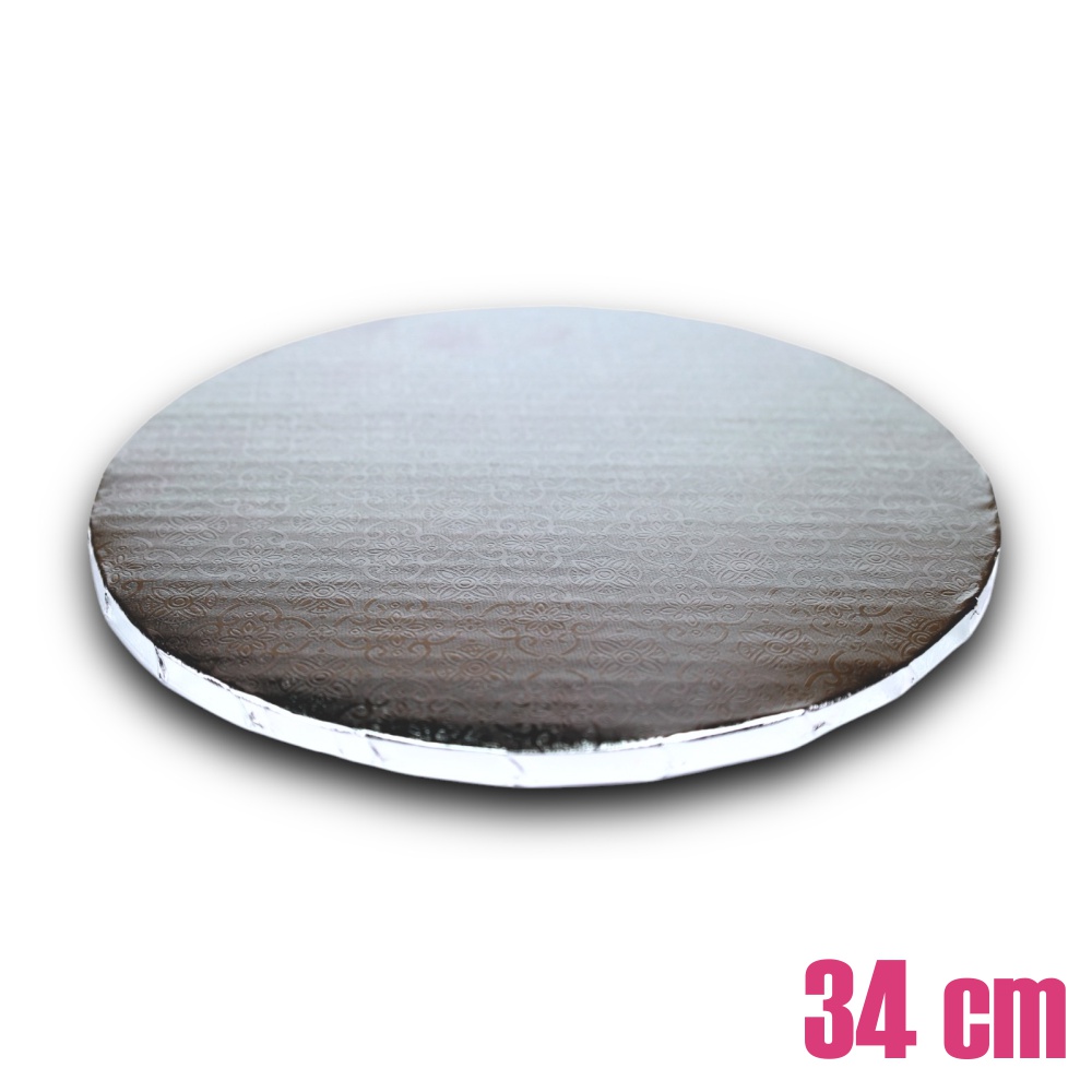 podkład pod tort sztywny gruby 25 30 34 cm srebrny