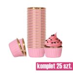 Różowe papilotki na muffinki