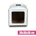 Pudełko na tort z okienkiem i rączką