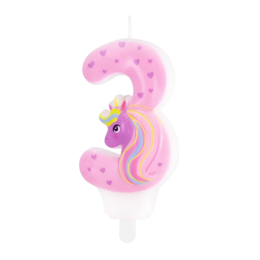 Świeczka Jednorożec urodziny dla dziewczynki unicorn