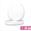 Biały podkład pod tort 34 cm z oklejonym bokiem