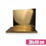 Prostokątny podkład pod tort złoty 30x40 cm