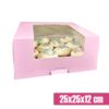 Pudełko na babeczki różowe
