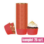 Czerwone papilotki na muffinki