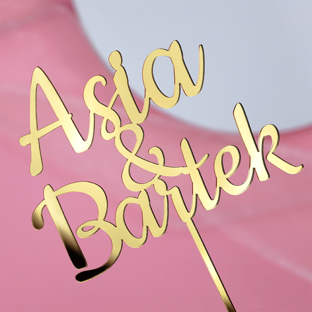 Topper imiona nowożeńców