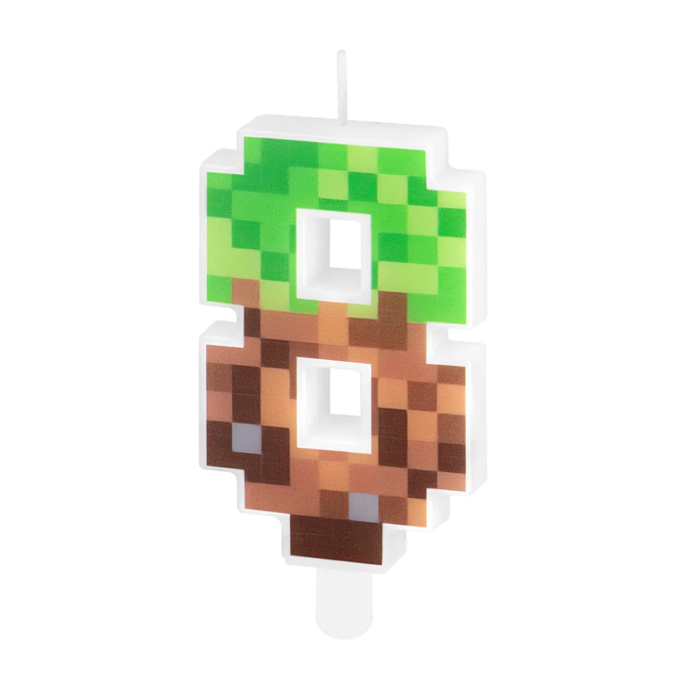 Świeczka Minecrat Piksele cyfra 8
