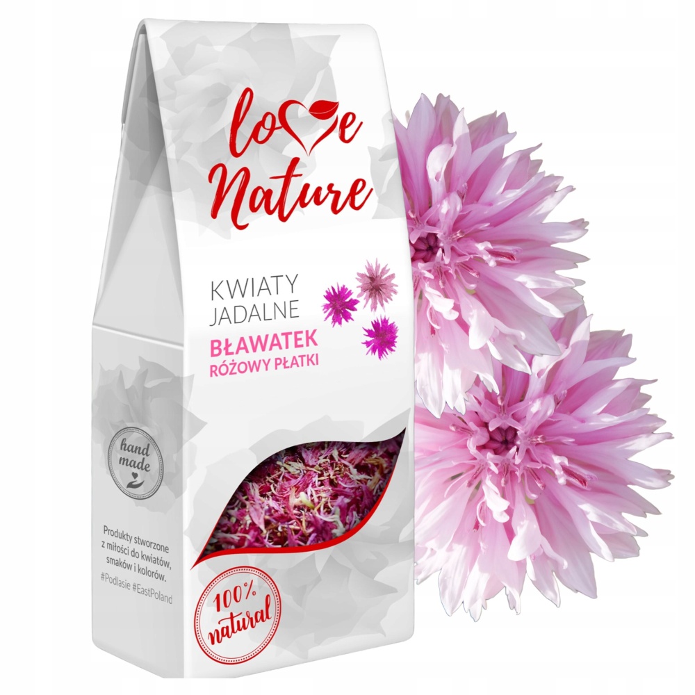 Płatki bławatka różowe