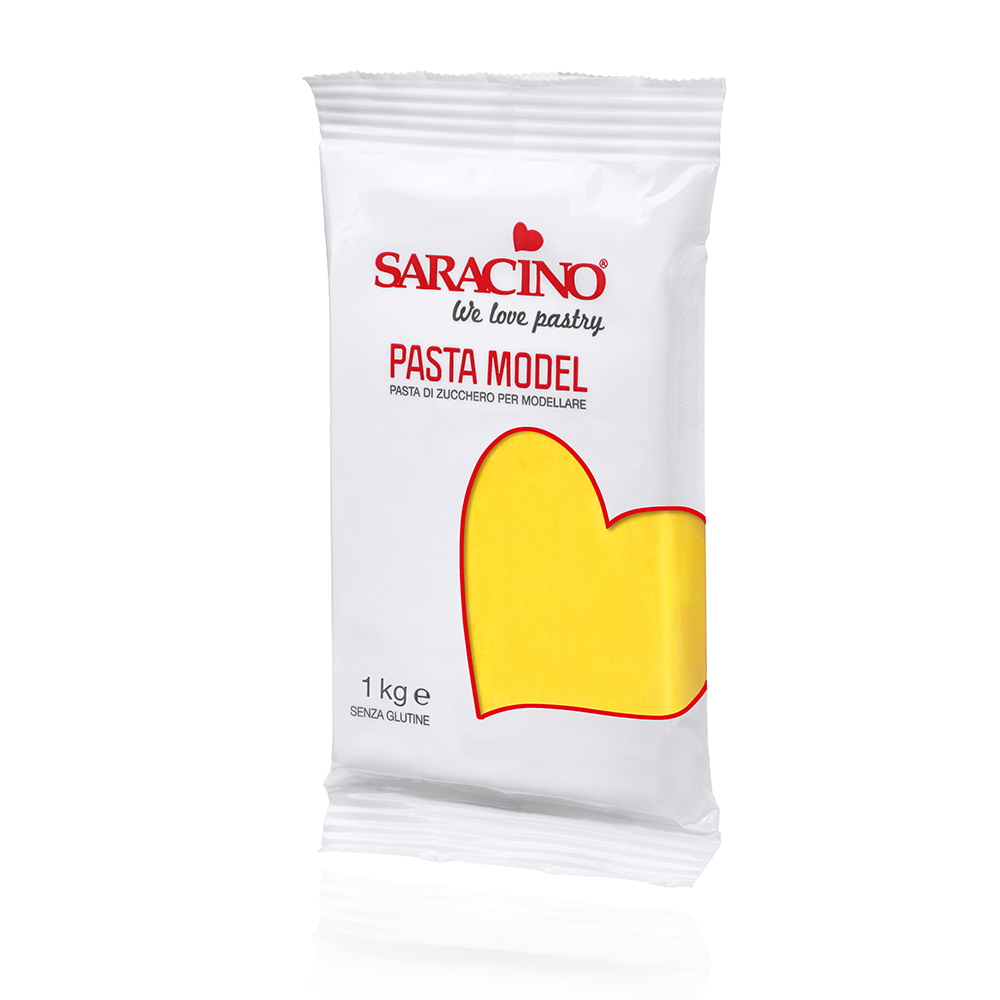 Żółta masa cukrowa 1kg Saracino