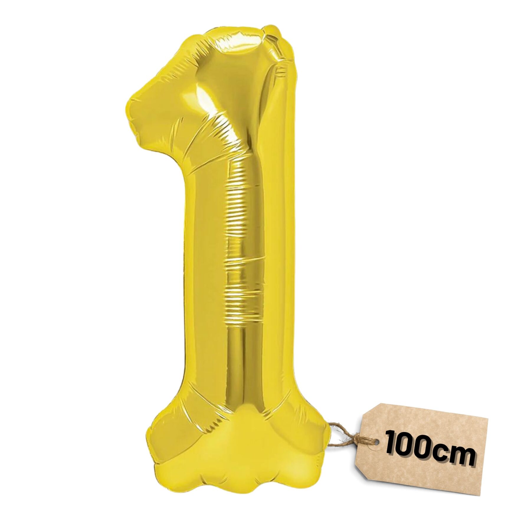 Złoty balon cyfra 1