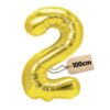 Złoty balon cyfra 2