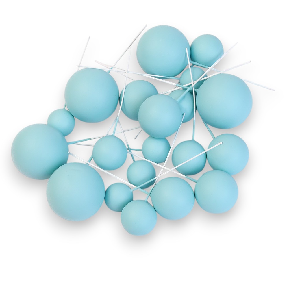 Błękitne kule do dekoracji tortów