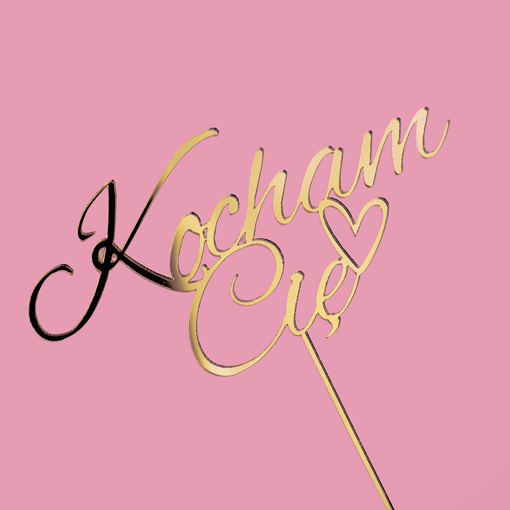 Topper na tort Kocham Cię