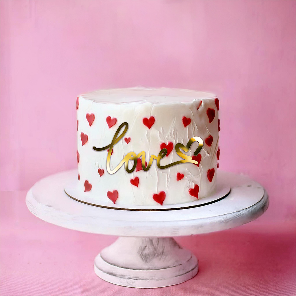 Walentynkowy topper love+serce