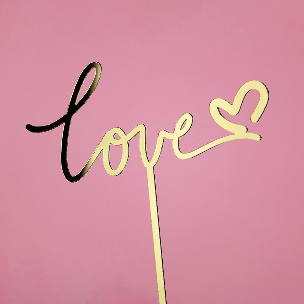 Walentynkowy topper love+serce