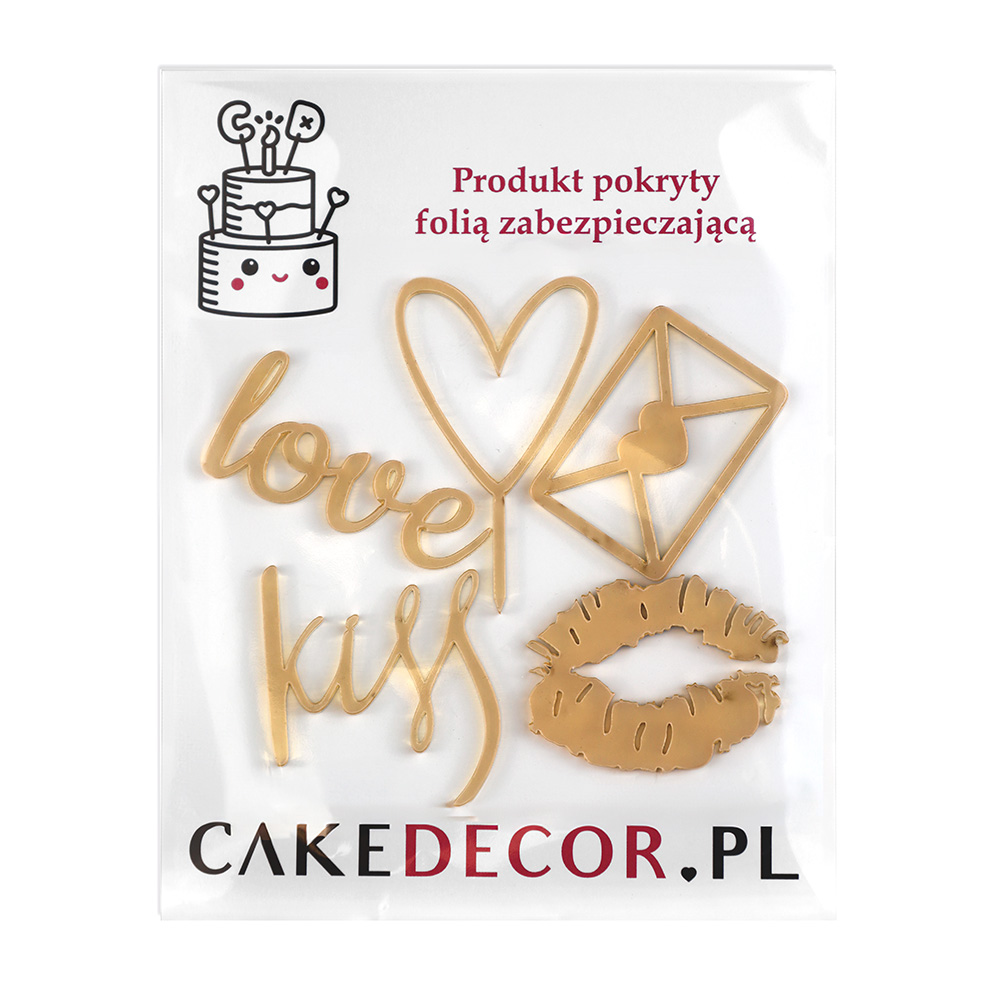 Złote ozdoby na babeczki