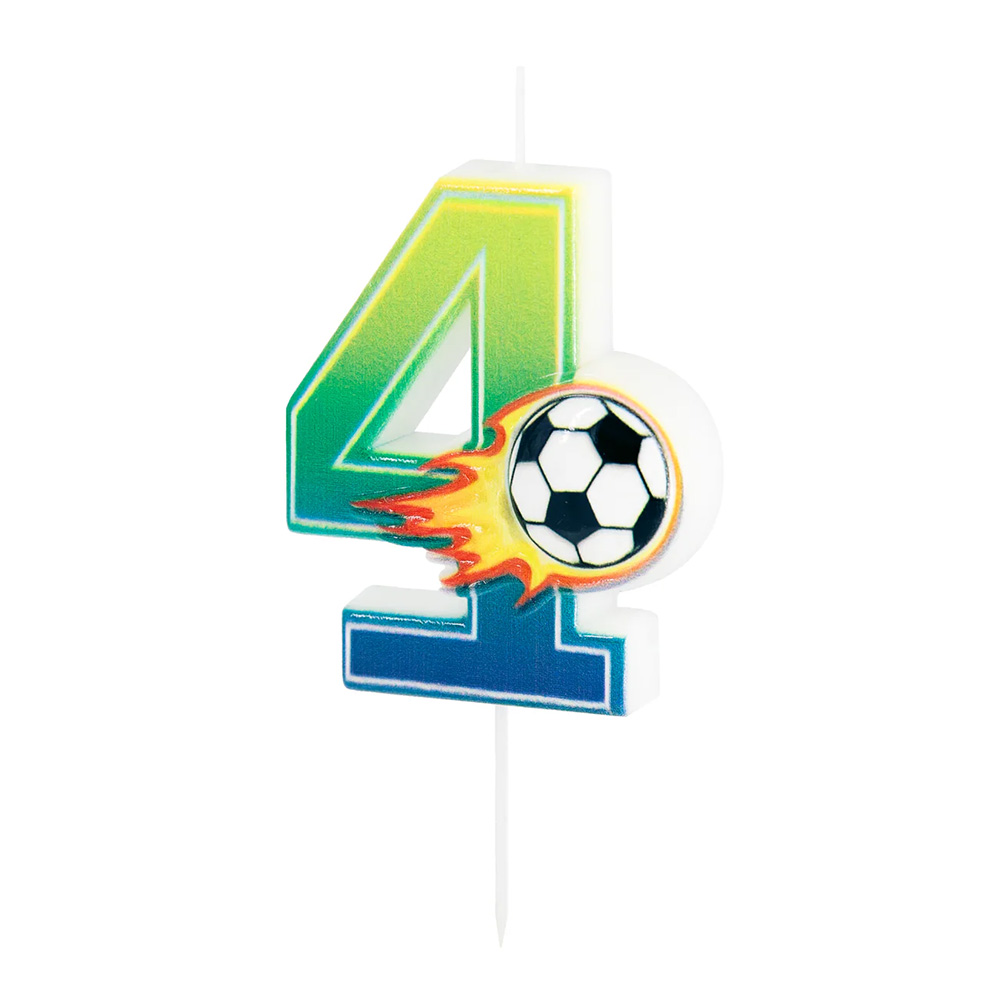 Świeczka piłka nożna cyfra 4