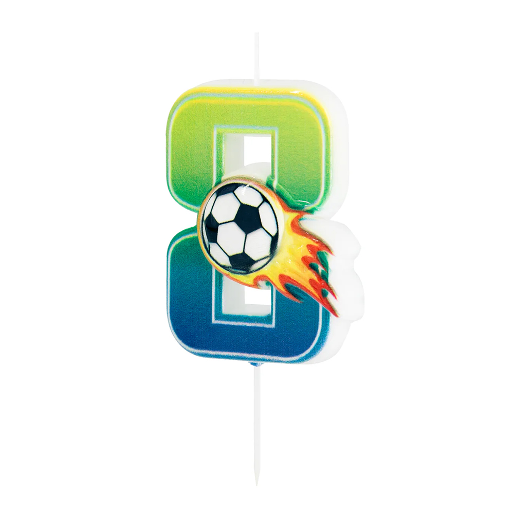 Świeczka piłka nożna cyfra 8
