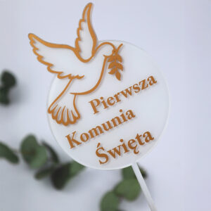 Biały topper na Pierwszą Komunię Świętą