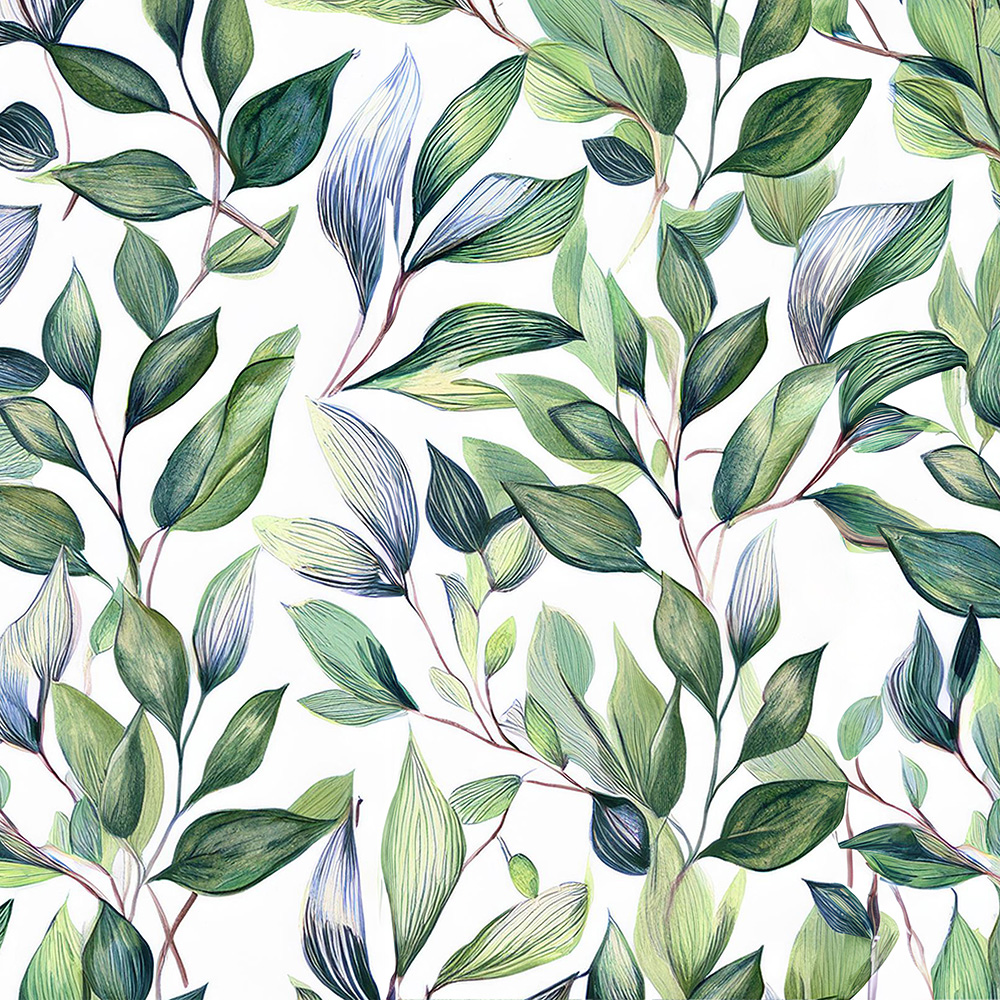 Wydruk dookoła tortu liście