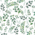 Opłatek na tort komunijny eukaliptus