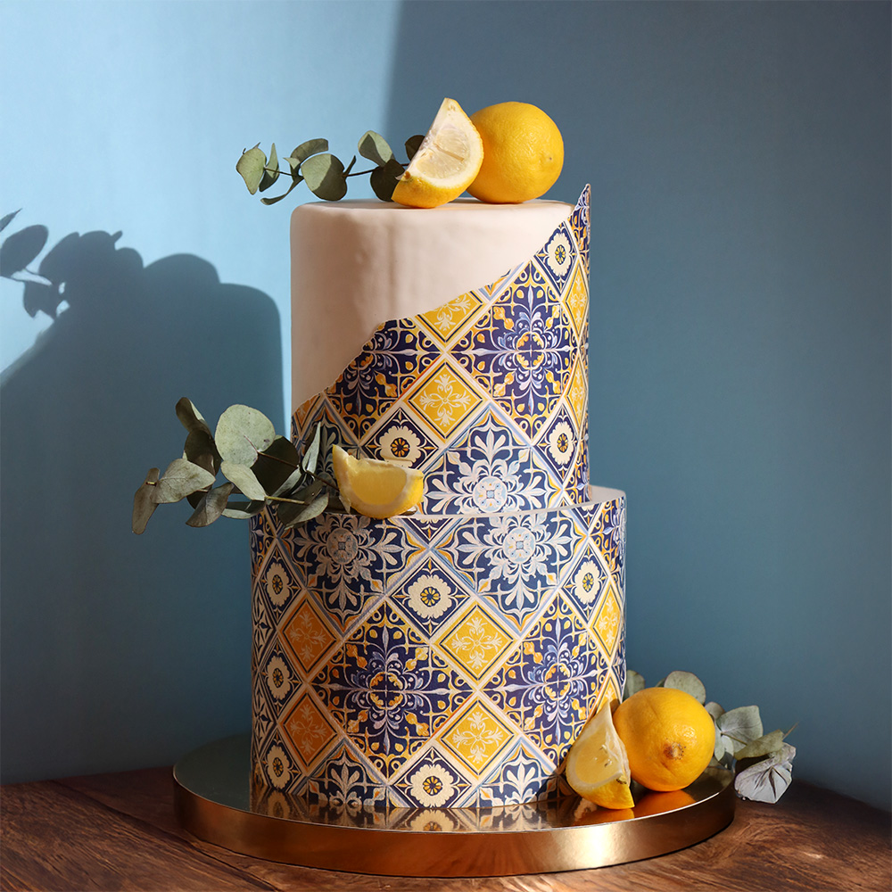 Opłatek na tort płytki Azulejos