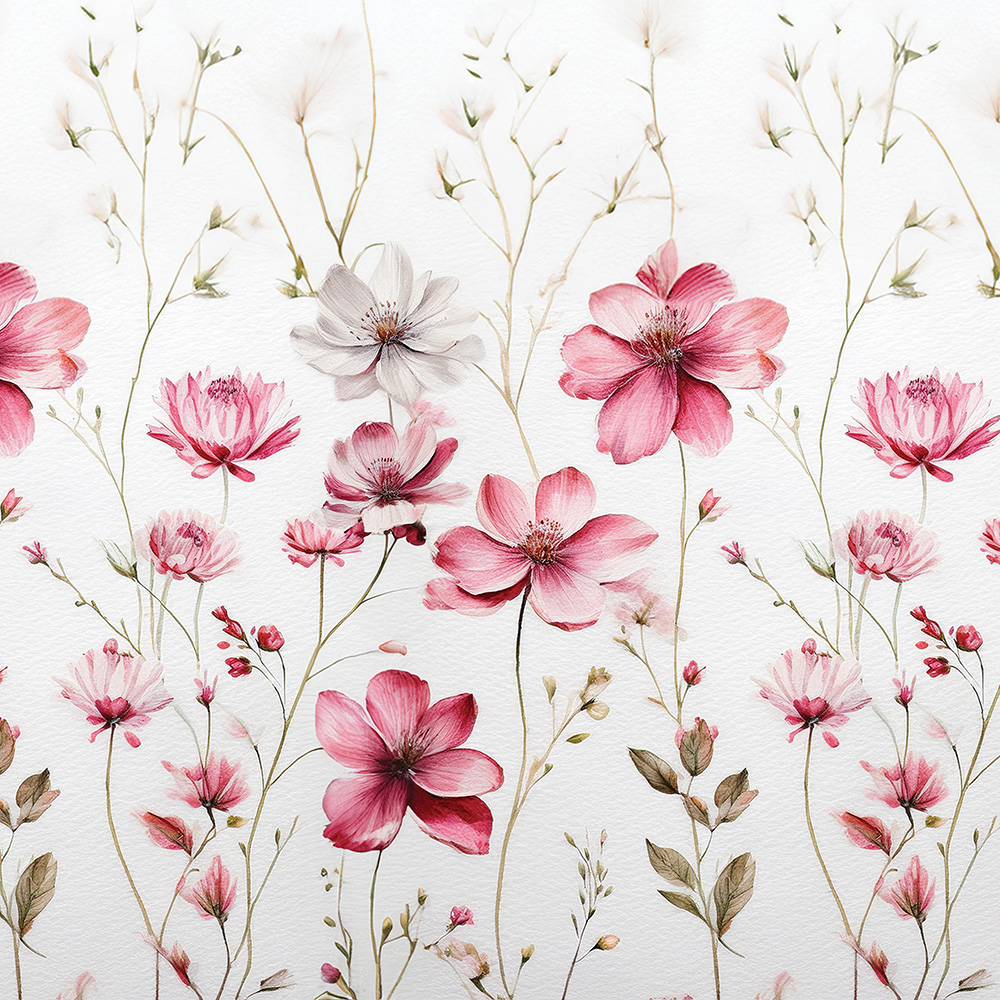 Opłatek na tort z delikatnym motywem kwiatowym