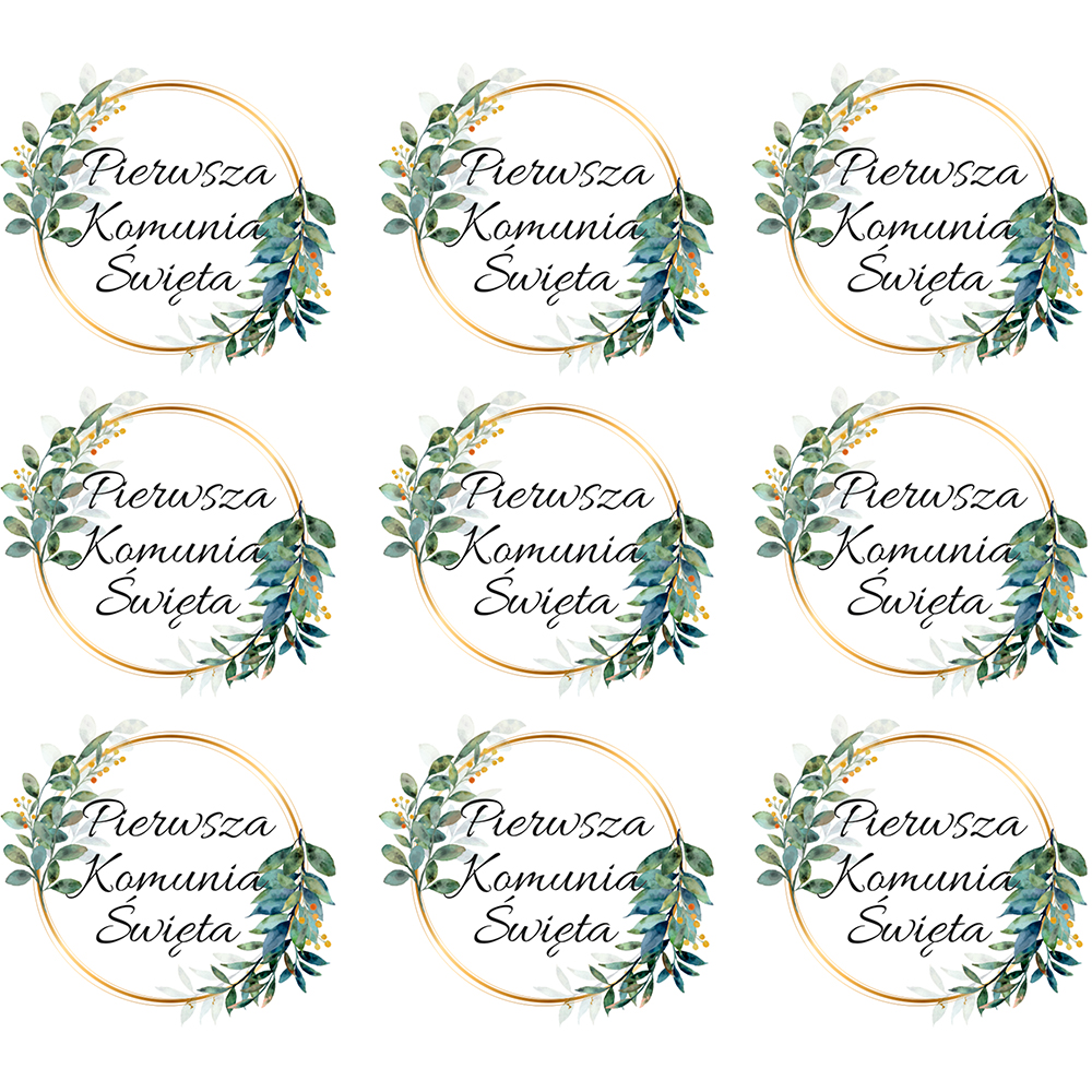 Opłatek na babeczki Pierwsza Komunia Święta