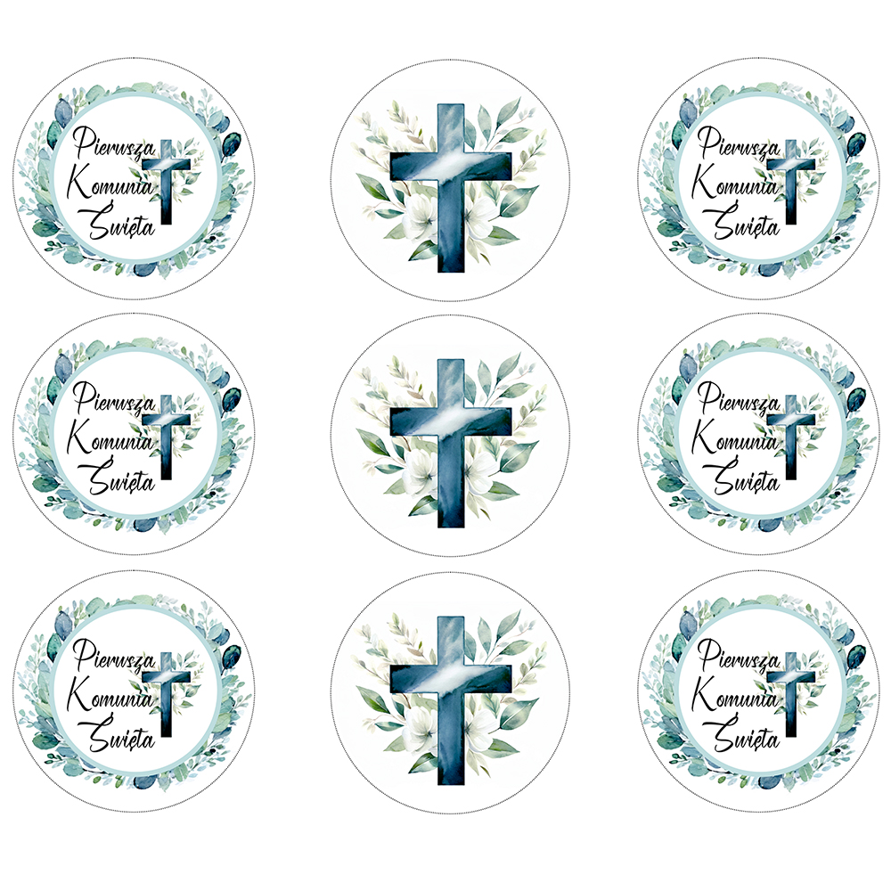 Opłatek na babeczki komunijne