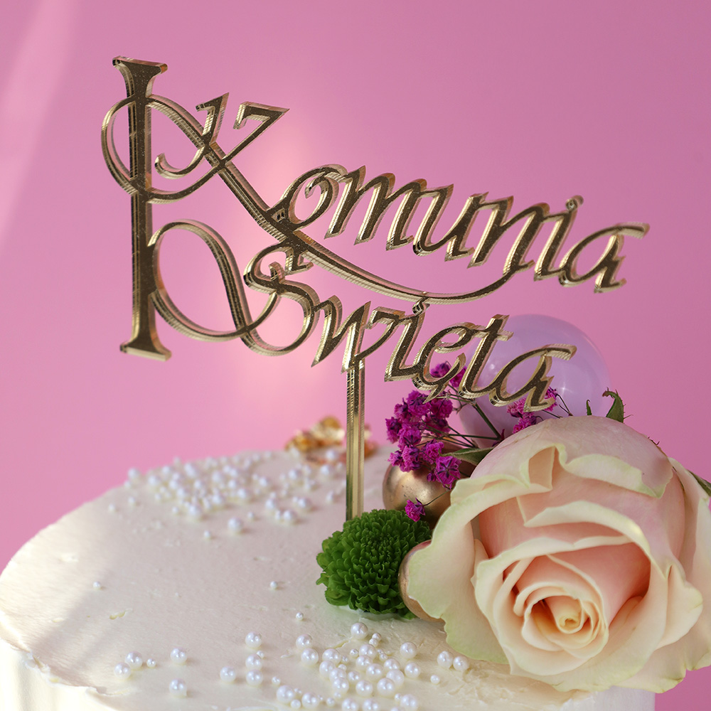 Komunia Święta dekoracja na tort