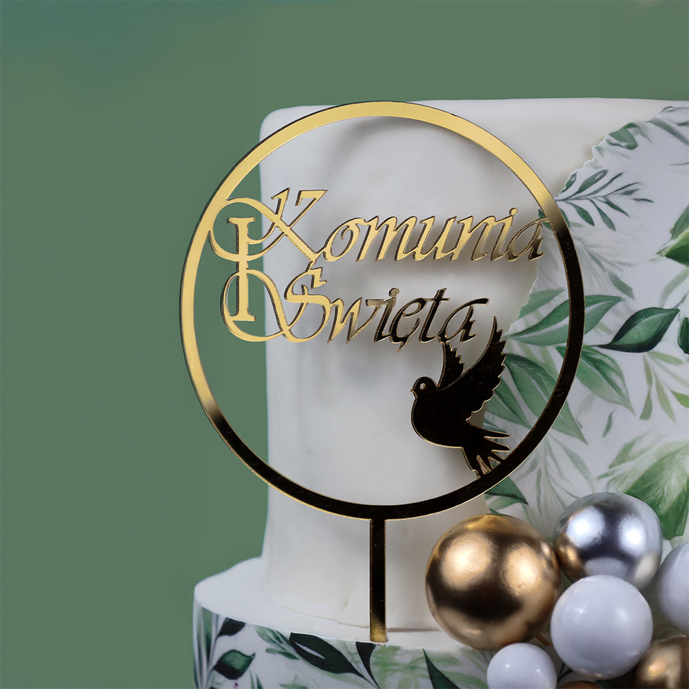 Ozdoba tortu na Pierwszą Komunię