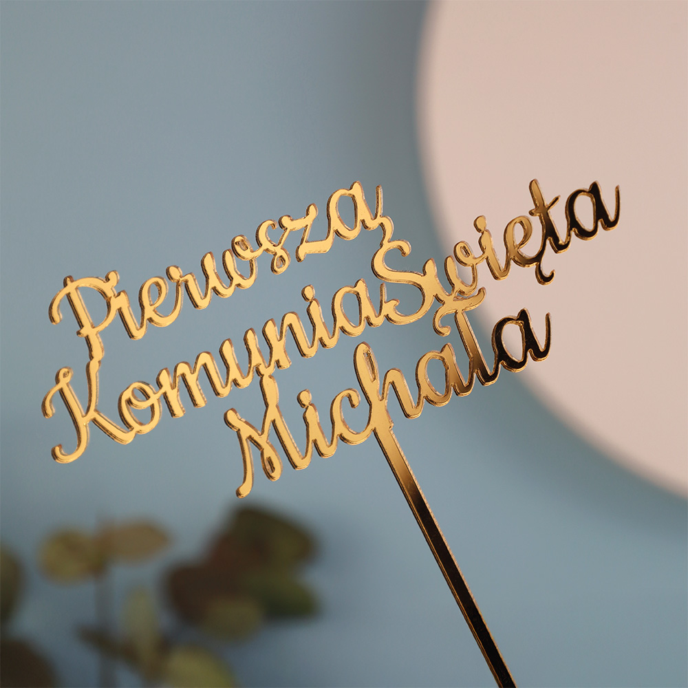 Topper komunijny z imieniem