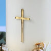 Topper komunijny złoty krzyż