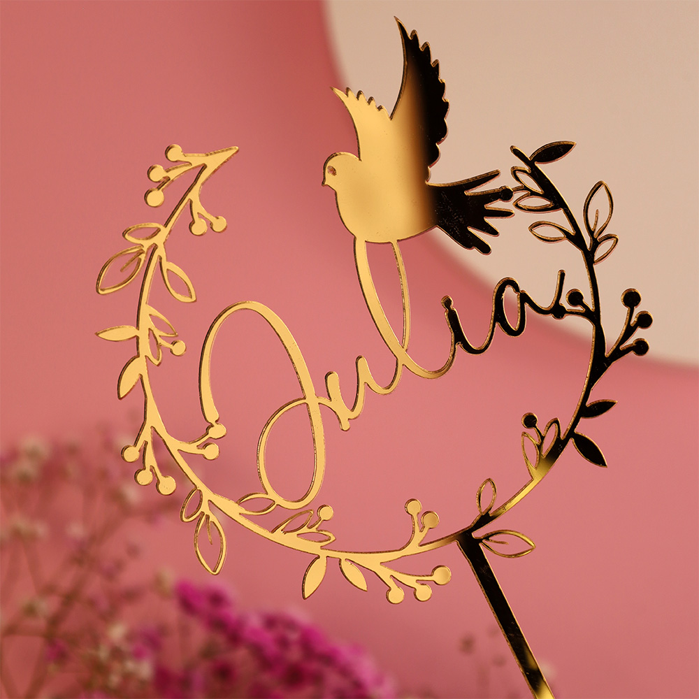 Dekoracja na tort komunijny z imieniem