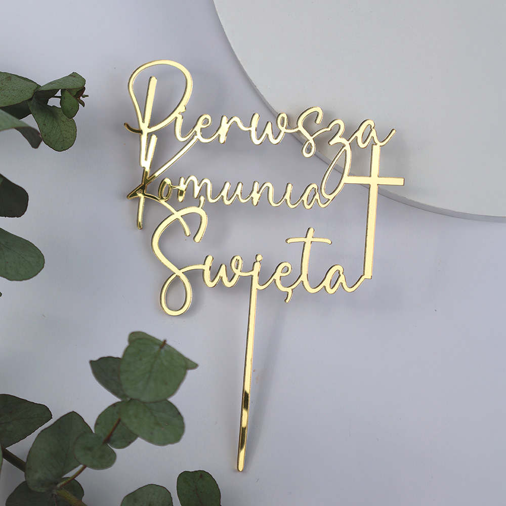 Pierwsza Komunia Święta dekoracja na tort