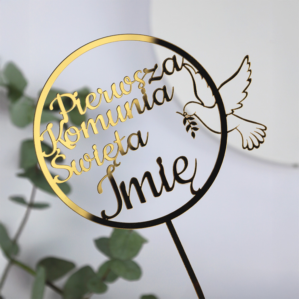 Topper na komunię z imieniem