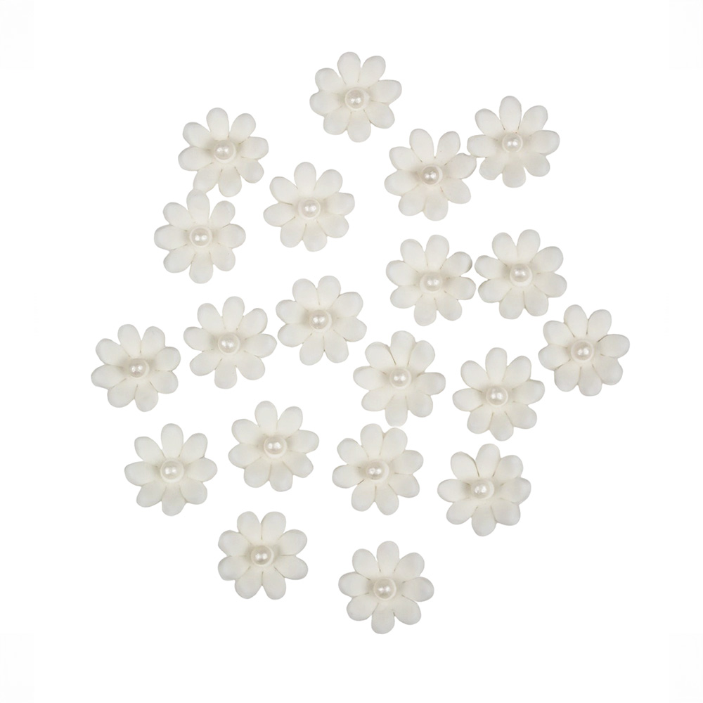 Białe kwiaty na tort Stokrotka