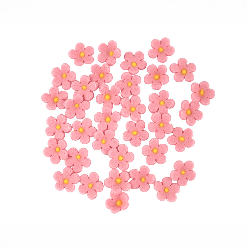 Kwiatki na tort różowe