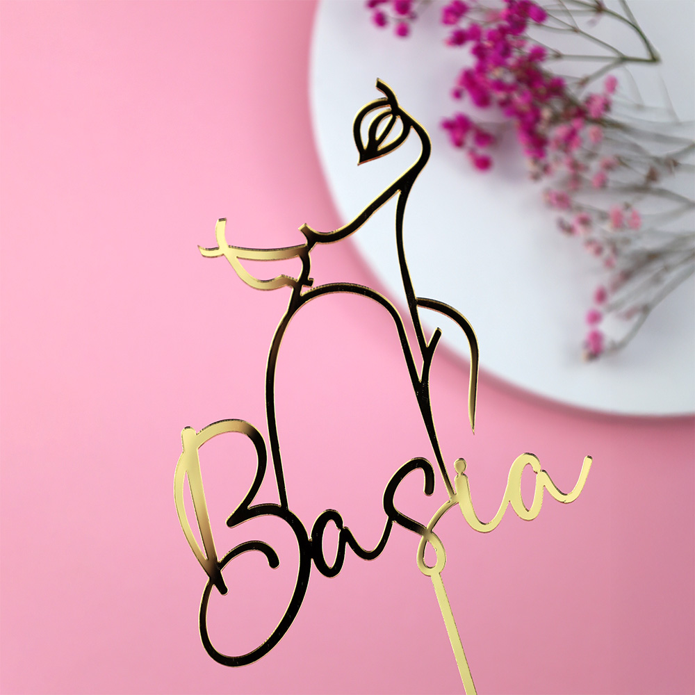 Topper twarz kobiety z imieniem