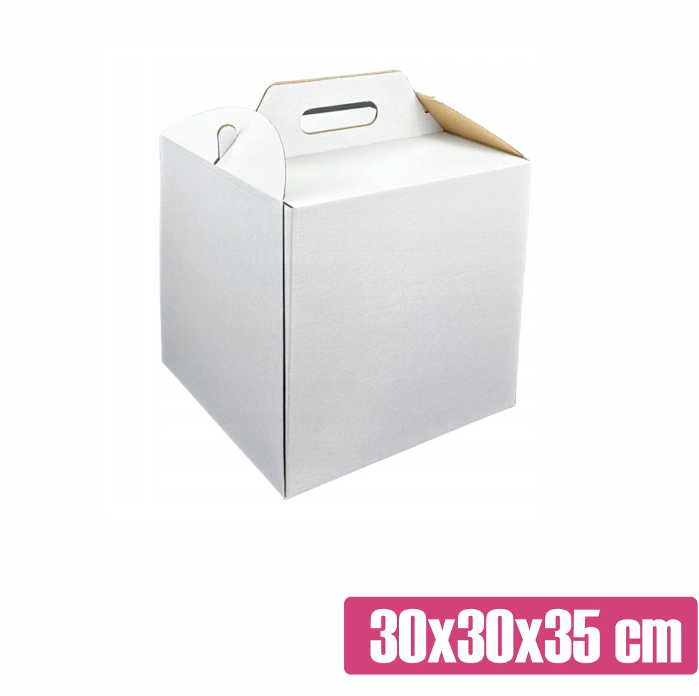 Pudełko na tort z rączką 30x30x35 cm