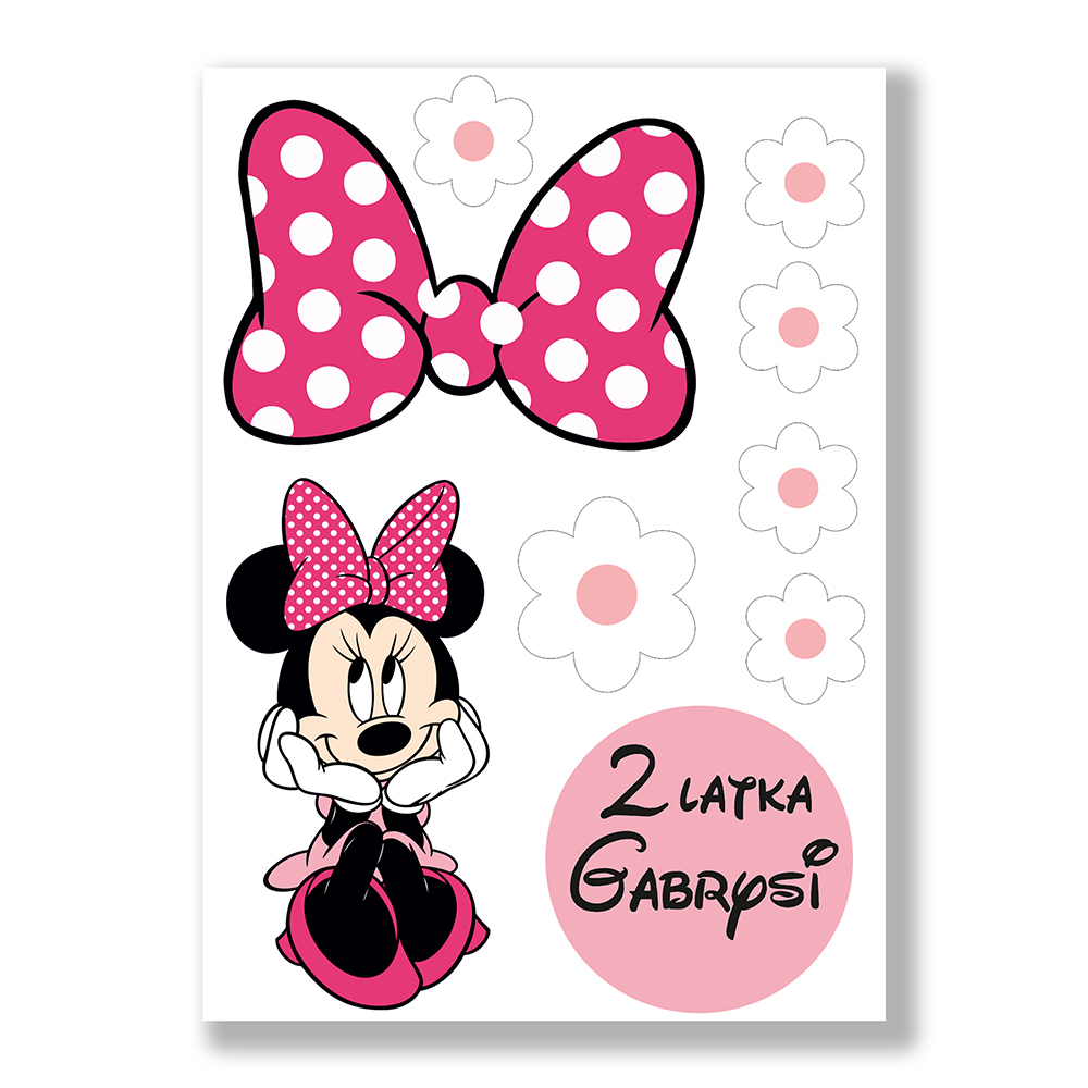 Wydruk na tort Myszka Minnie z imieniem dziecka