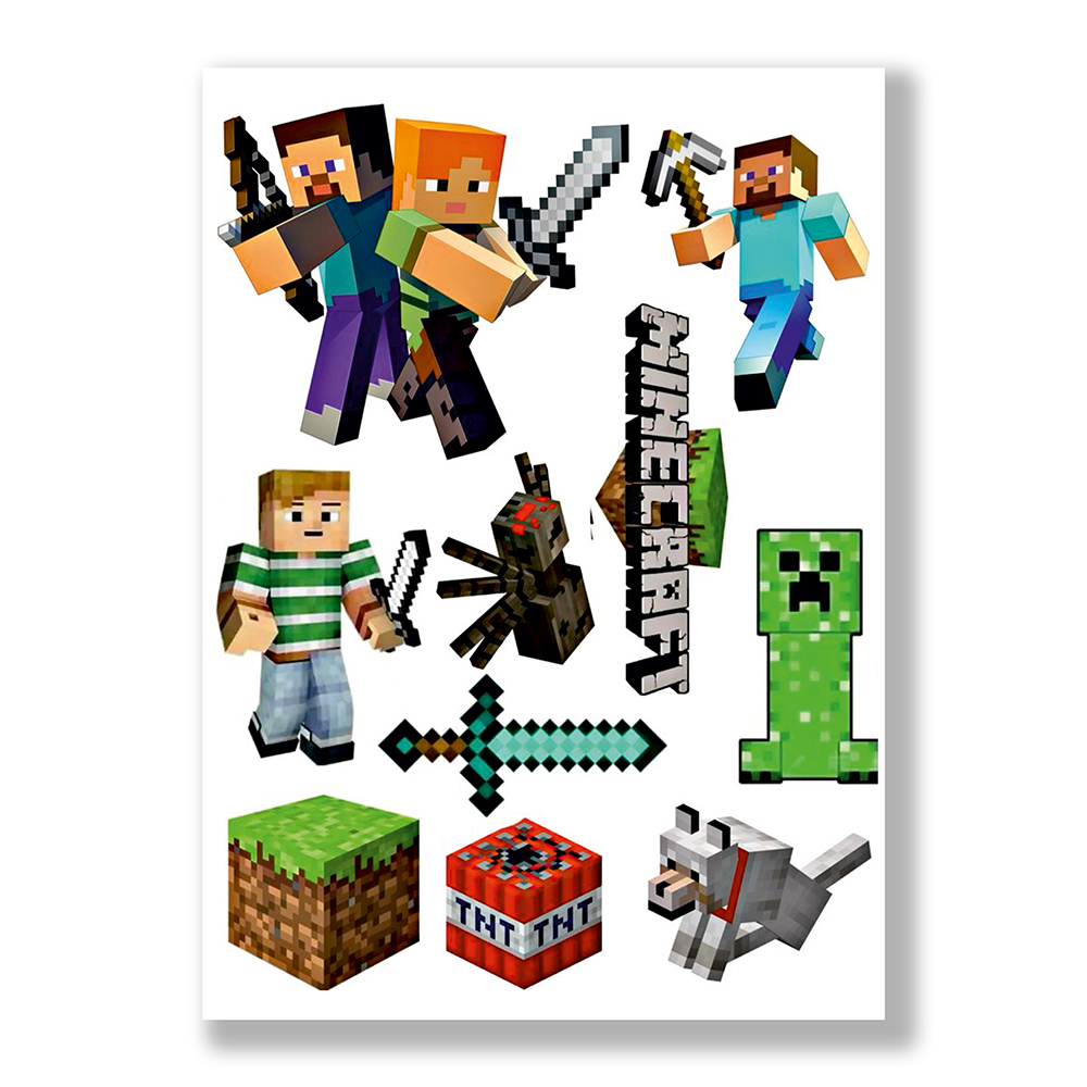 Tort Minecraft wydruk cukrowy