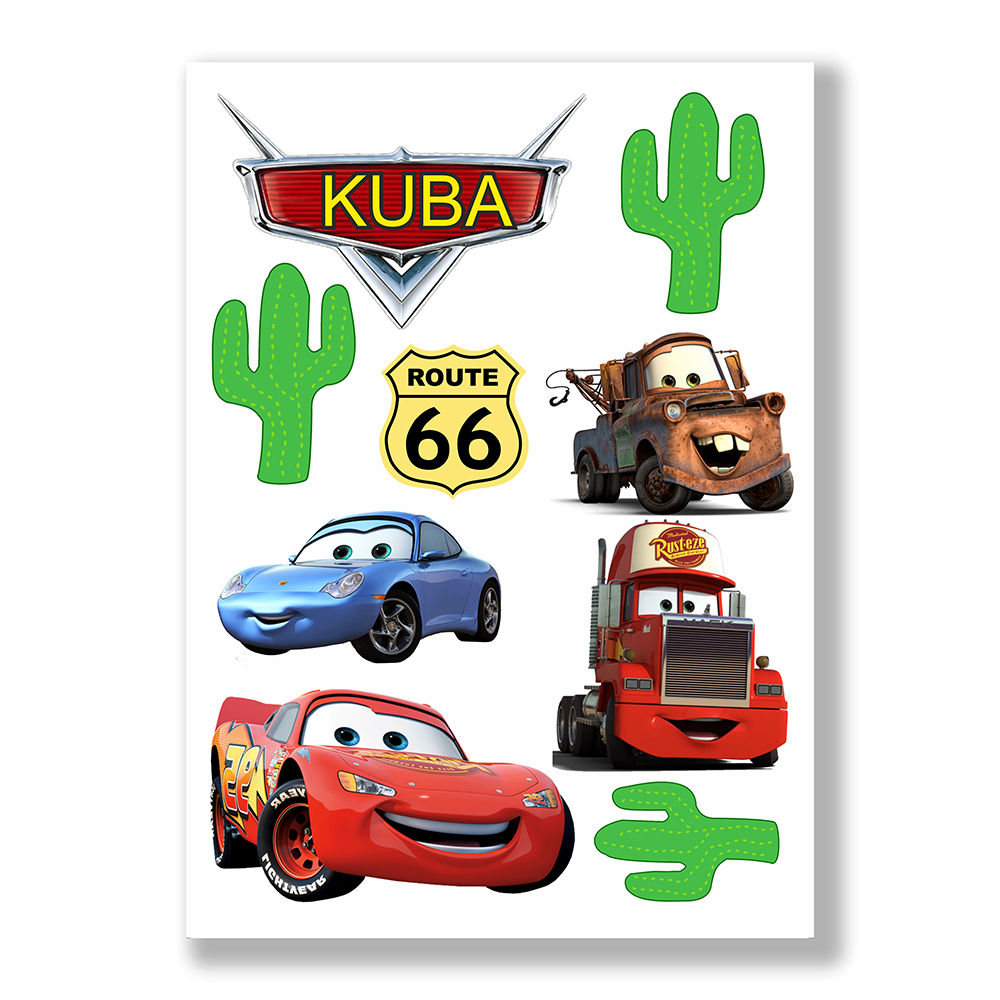 Zygzak Mcqueen opłatek na tort z imieniem